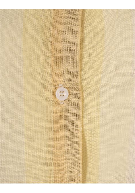 Camicia Kaia In Lino Stampato AMOTEA | KAIA-LINENDUSTY LIGHT BLUE/FADED YELLOW